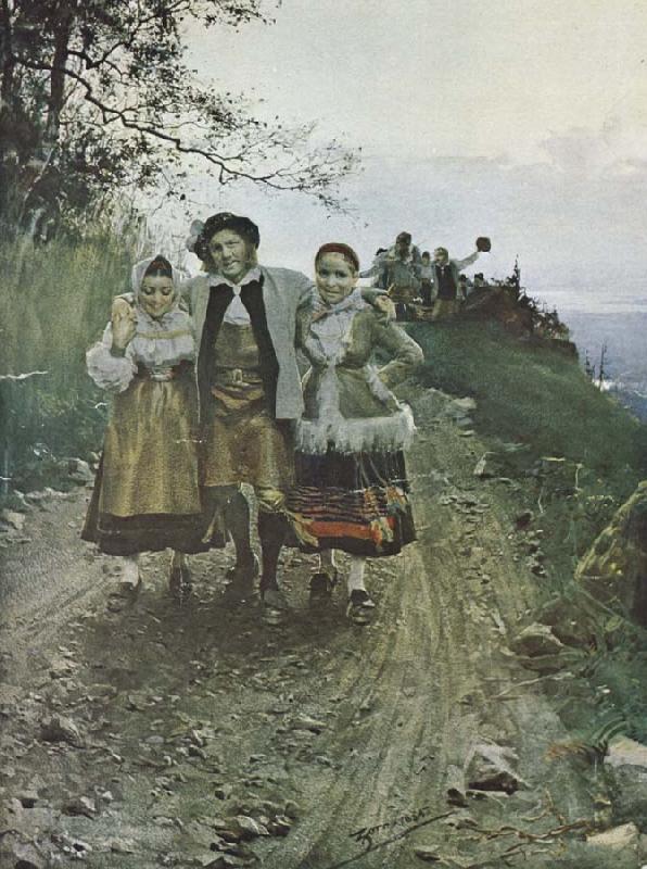 Anders Zorn tur hos famerna oil painting image